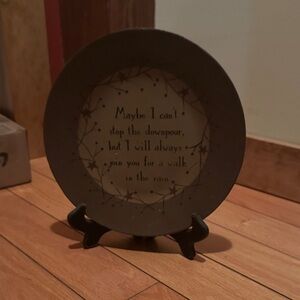 Decorative Plate with Inspirational Quote